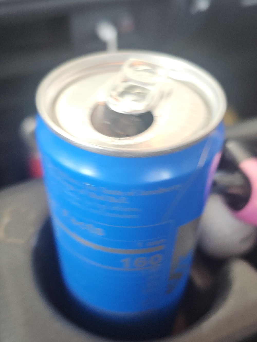 Blue Aluminum Drink Can - Sleek Metallic Top